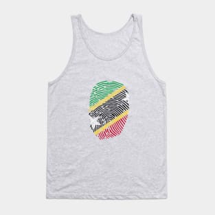 ST KITTS AND NEVIS FINGER PRINT - CARNIVAL CARIBANA TRINI PARTY DJ Tank Top